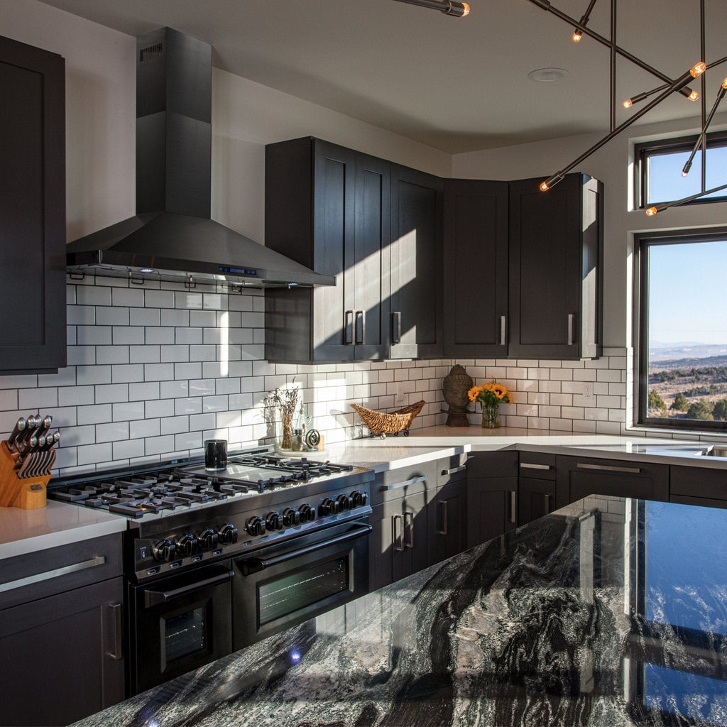 ZLINE 42" Wall Range Hood in Black Stainless Steel, BSKBN-42