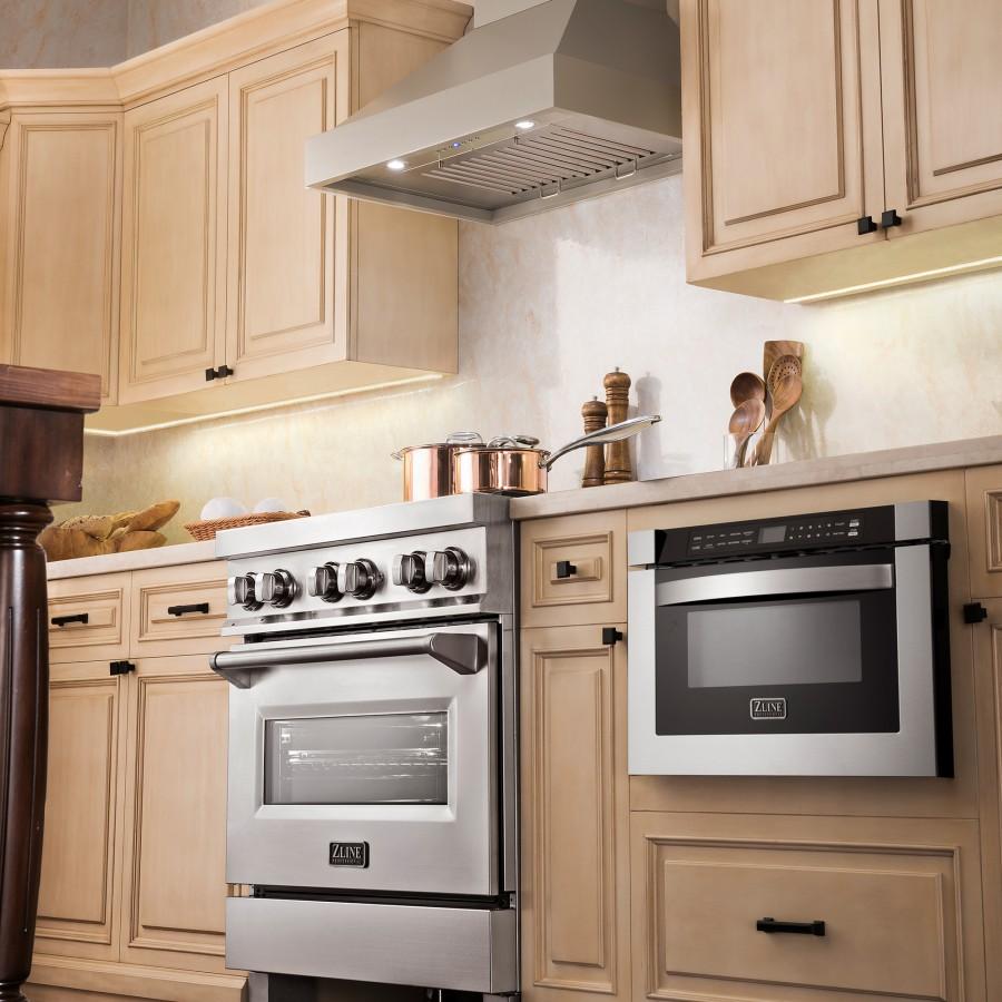 ZLINE 42" Wooden Wall Range Hood in Gray, KBUU-42