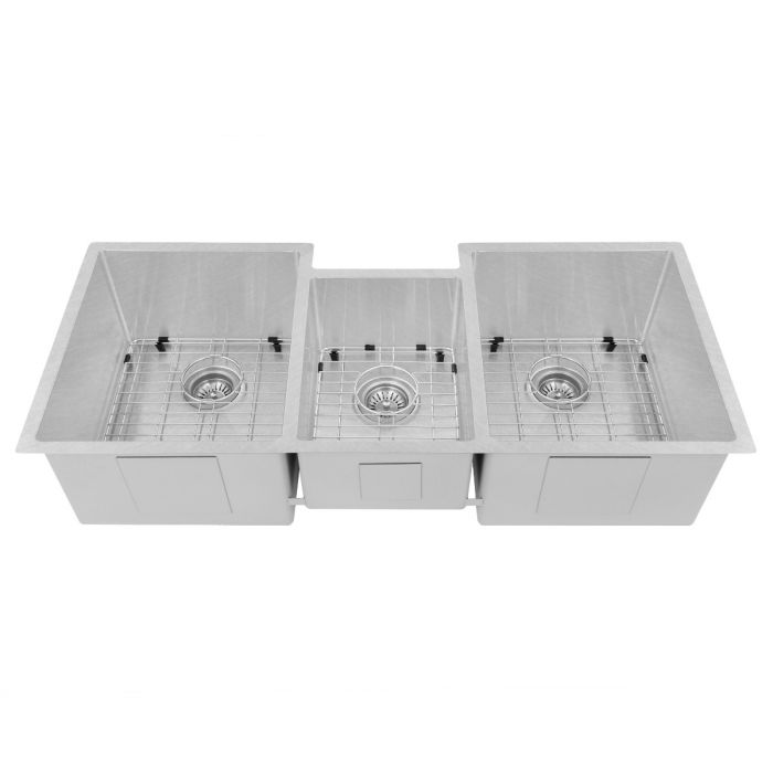 ZLINE 45" Undermount Triple Bowl Sink, DuraSnow Stainless, SLT-45S