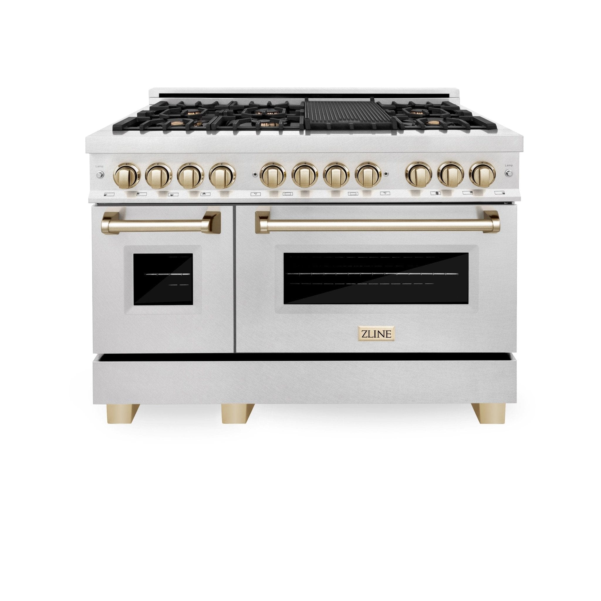 ZLINE 48" Autograph Dual Fuel Range, DuraSnow, Bronze, RASZ-SN-48-CB