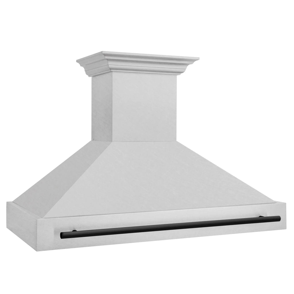 ZLINE 48" Autograph DuraSnow Stainless Steel Hood 8654SNZ-48-MB