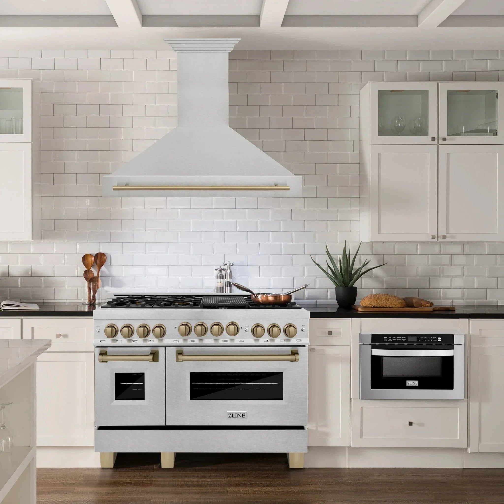 ZLINE 48" Autograph DuraSnow Stainless Steel Range Hood 8654SNZ-48-CB