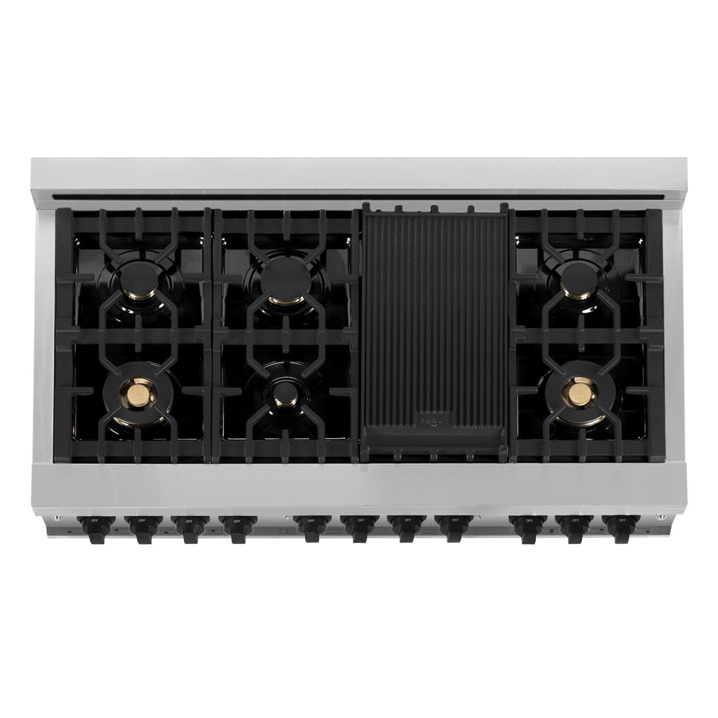 ZLINE 48" Autograph Edition, Dual Fuel Range, RAZ-48-MB