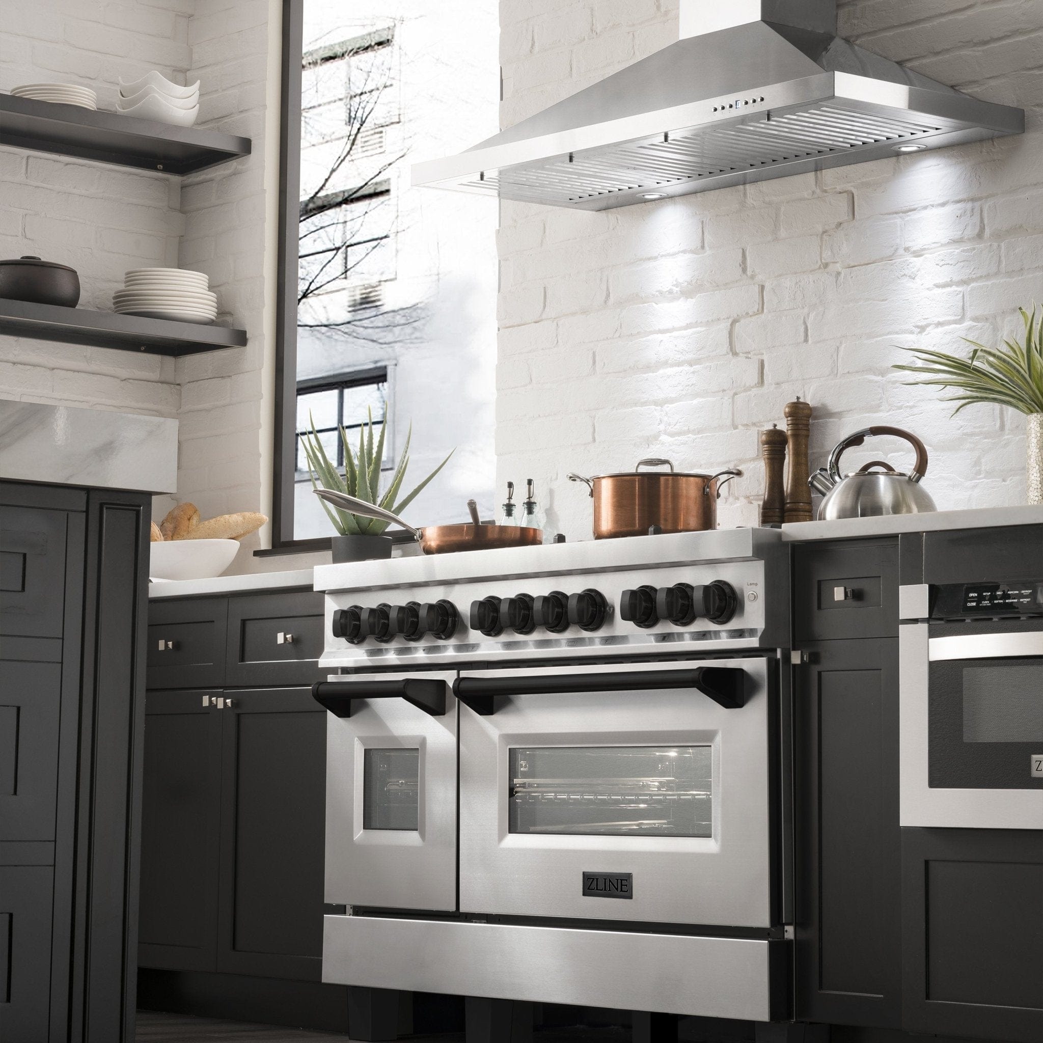 ZLINE 48" Autograph Edition, Dual Fuel Range, RAZ-48-MB