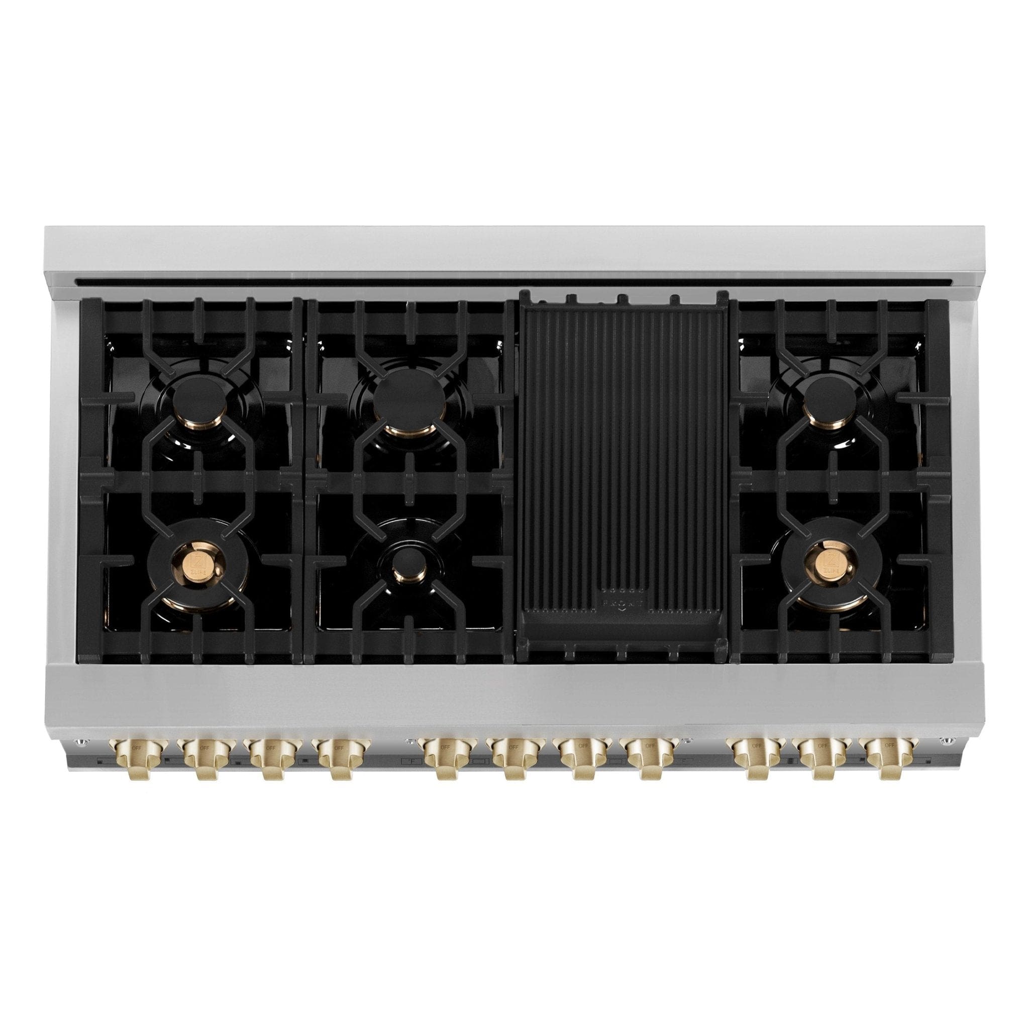 ZLINE 48" Autograph Edition, Dual Fuel Stainless Steel Range, RAZ-48-G