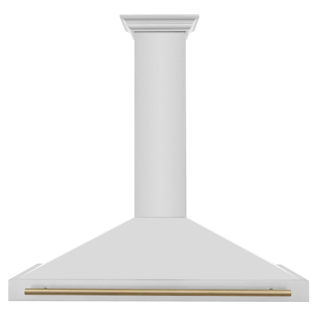 ZLINE 48" Autograph Edition Stainless Steel Range Hood with Stainless Steel Shell and Champagne Bronze Accents KB4STZ-48-CB