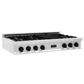 ZLINE 48" Autograph Porcelain Rangetop, Stainless, Gold, RTZ-48-MB
