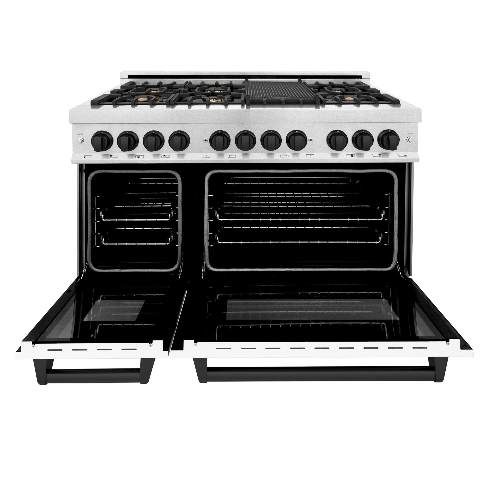 ZLINE 48" Autograph, Range, Dual Fuel, White door, RASZ-WM-48-MB