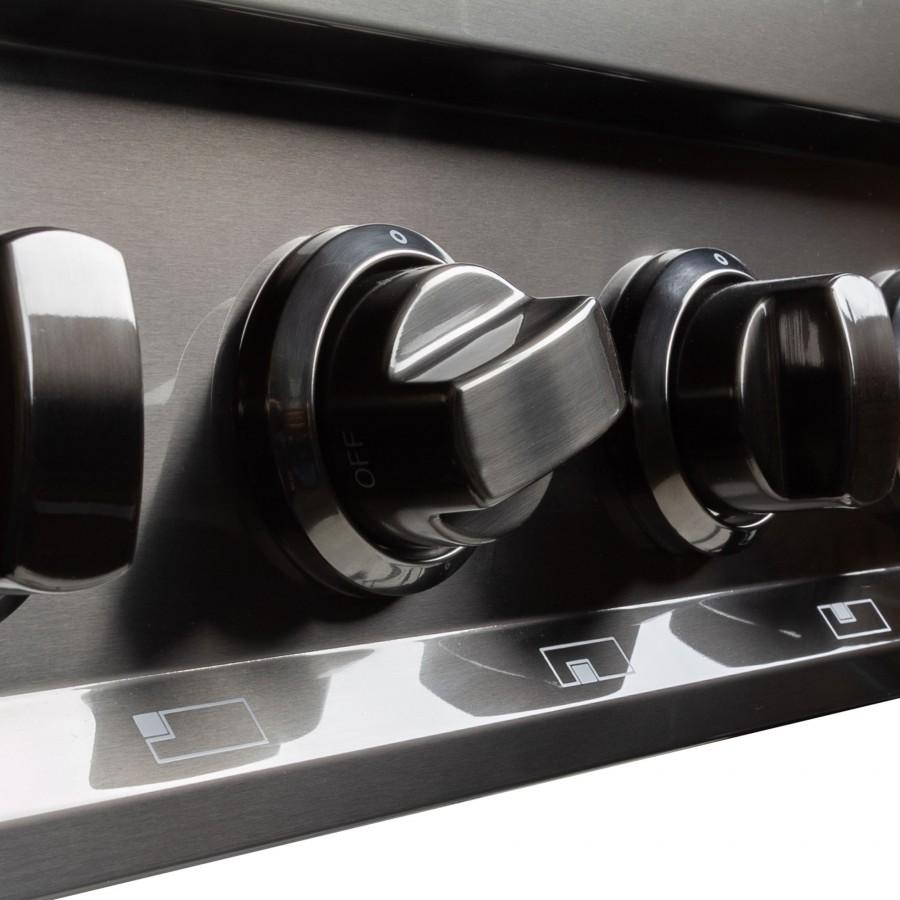 ZLINE 48" Rangetop, Black Stainless, Brass Burners, RTB-BR-48