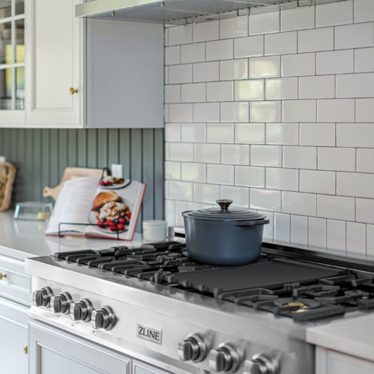ZLINE 48" Rangetop With 7 Gas Brass Burners, RT-BR-48