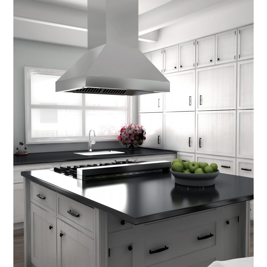 ZLINE 48" Remote Dual Blower Stainless Island Range Hood, 597i-RD-48