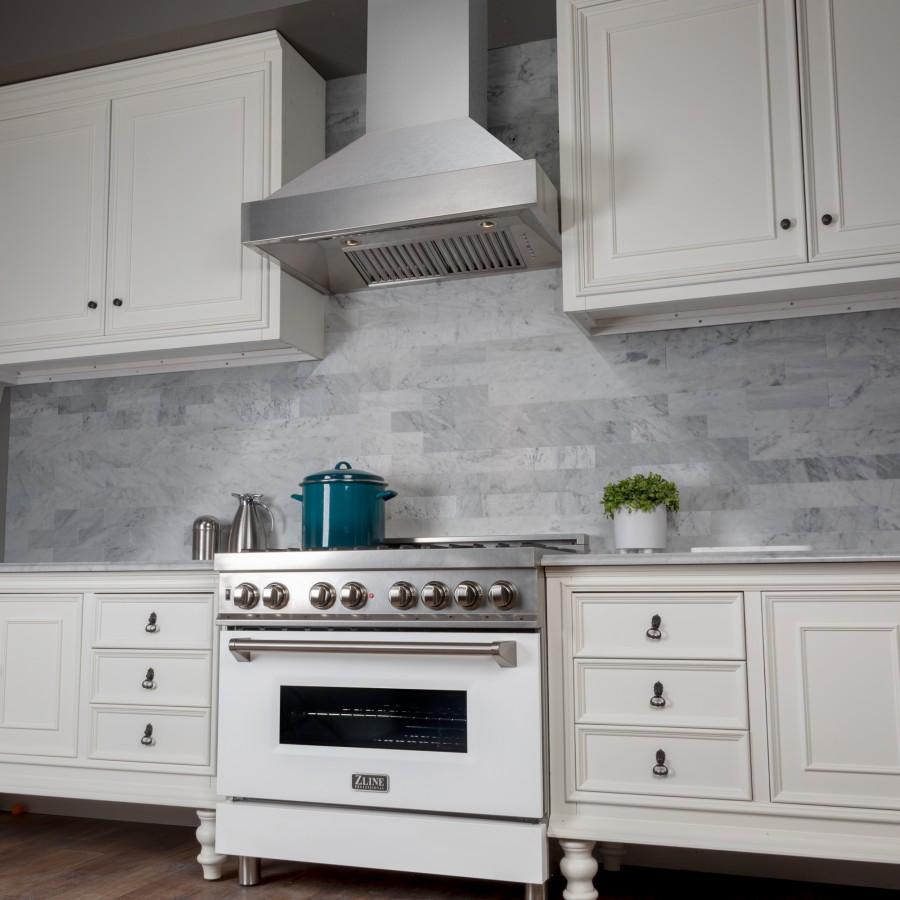 ZLINE 48" Snow Finish Range Hood with Snow Finish Shell, 8654SN-48