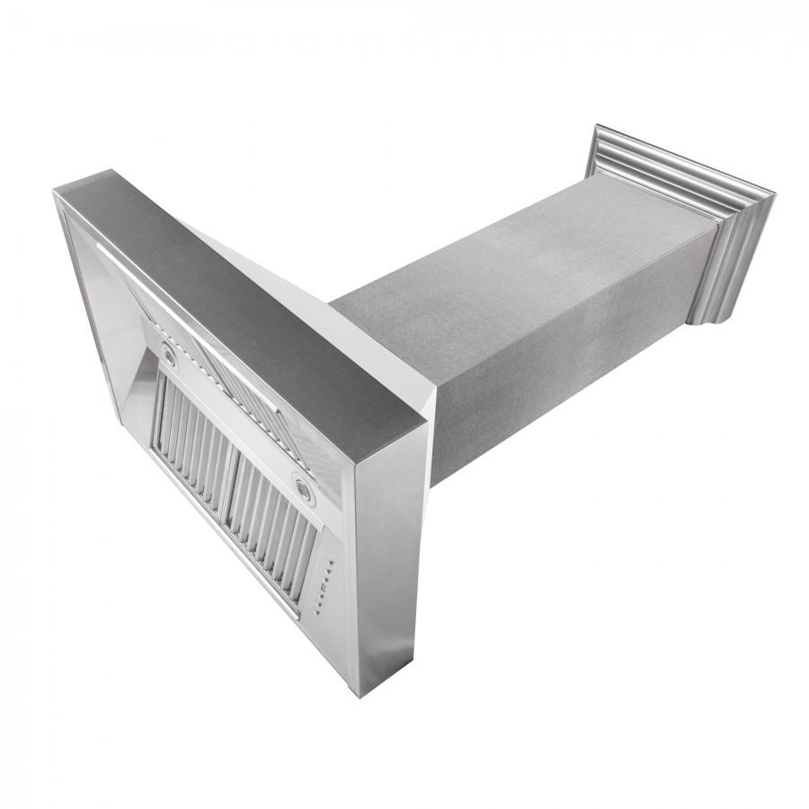 ZLINE 48" Snow Finish Wall Range Hood, White Matte Shell, 8654WM-48