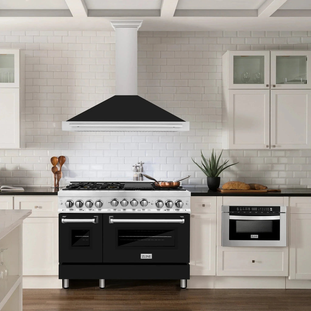 ZLINE 48" Stainless Range Hood Shell, Stainless Handle KB4SNX-BLM-48