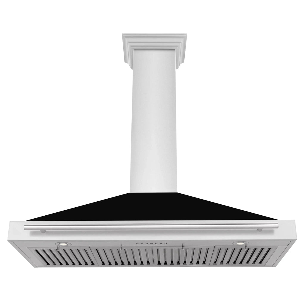 ZLINE 48" Stainless Steel Range Hood with Shell and Stainless Steel Handle KB4STX-BLM-48