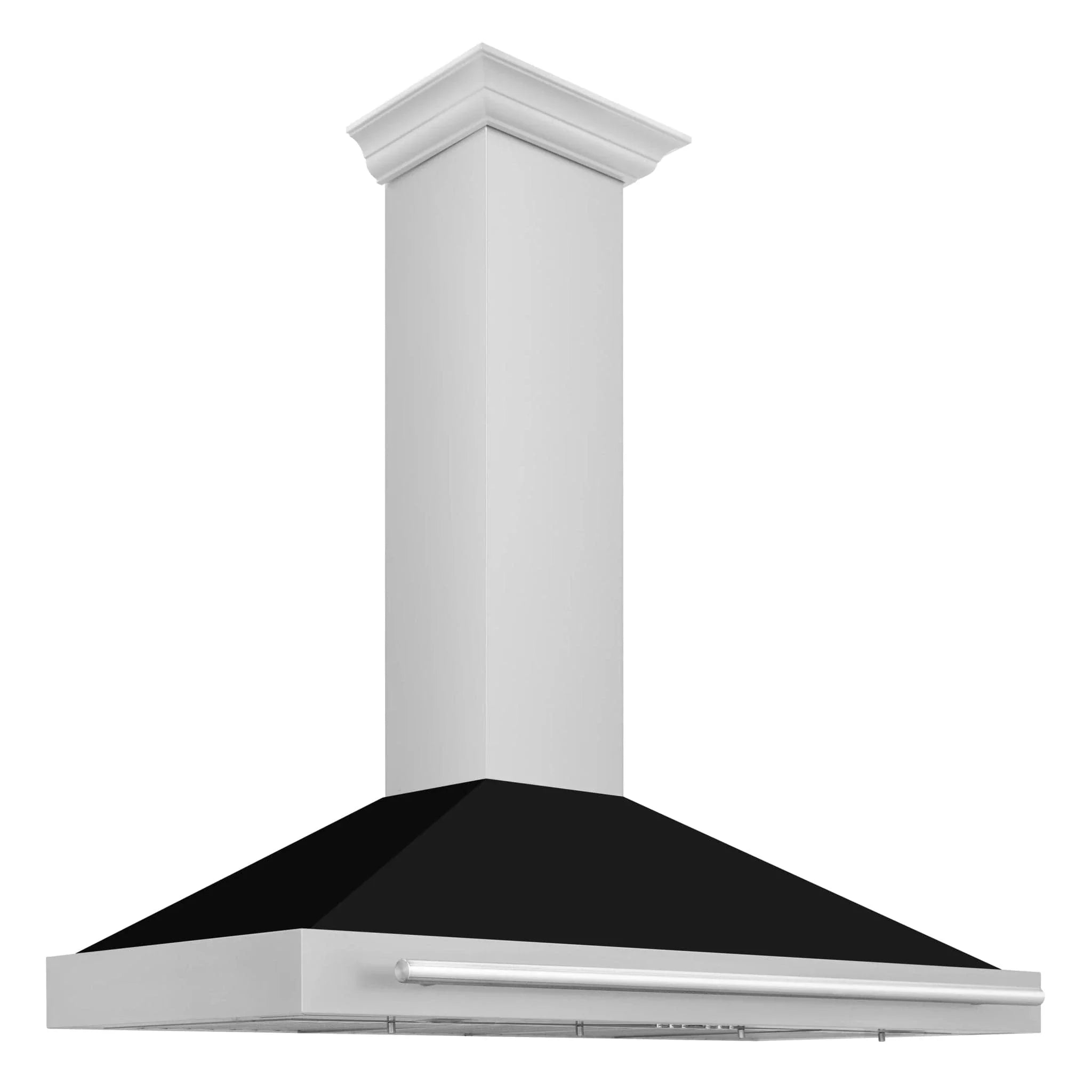 ZLINE 48" Stainless Steel Range Hood with Shell and Stainless Steel Handle KB4STX-BLM-48