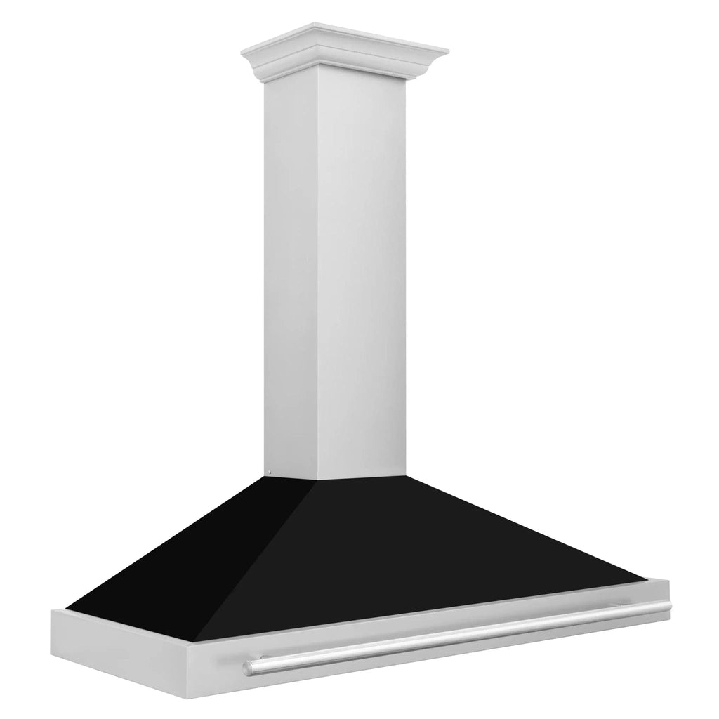 ZLINE 48" Stainless Steel Range Hood with Shell and Stainless Steel Handle KB4STX-BLM-48