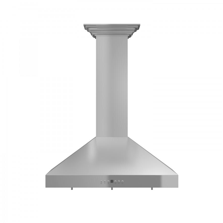 ZLINE 48" Stainless Steel Wall Range Hood, Crown Molding, KL3CRN-48