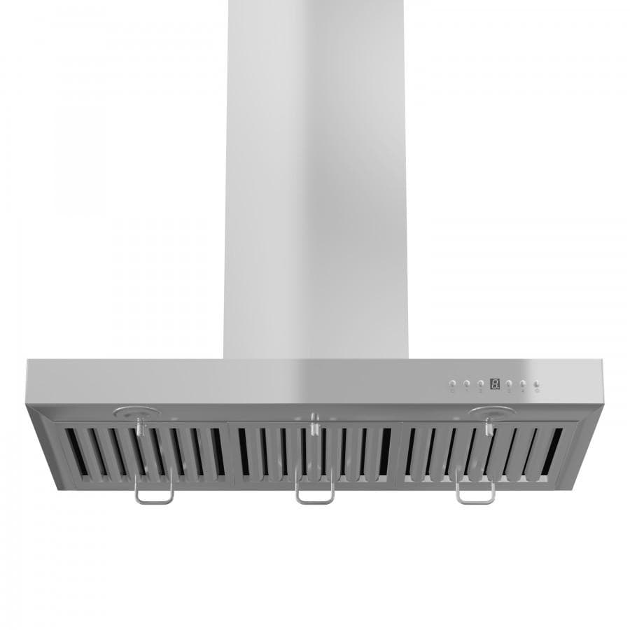 ZLINE 48" Stainless Wall Range Hood with Crown Molding, KECRN-48