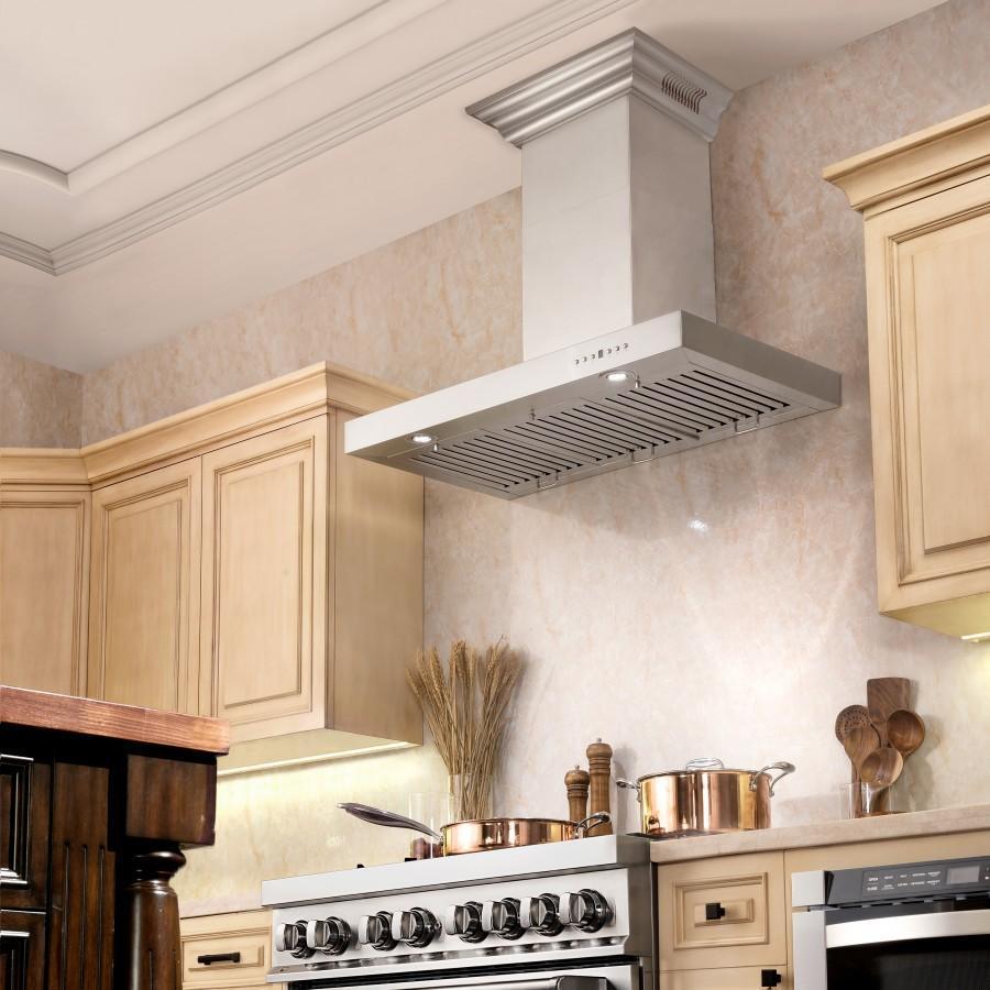 ZLINE 48" Wall Range Hood, Built-in CrownSound® Bluetooth Speakers, KECRN-BT-48