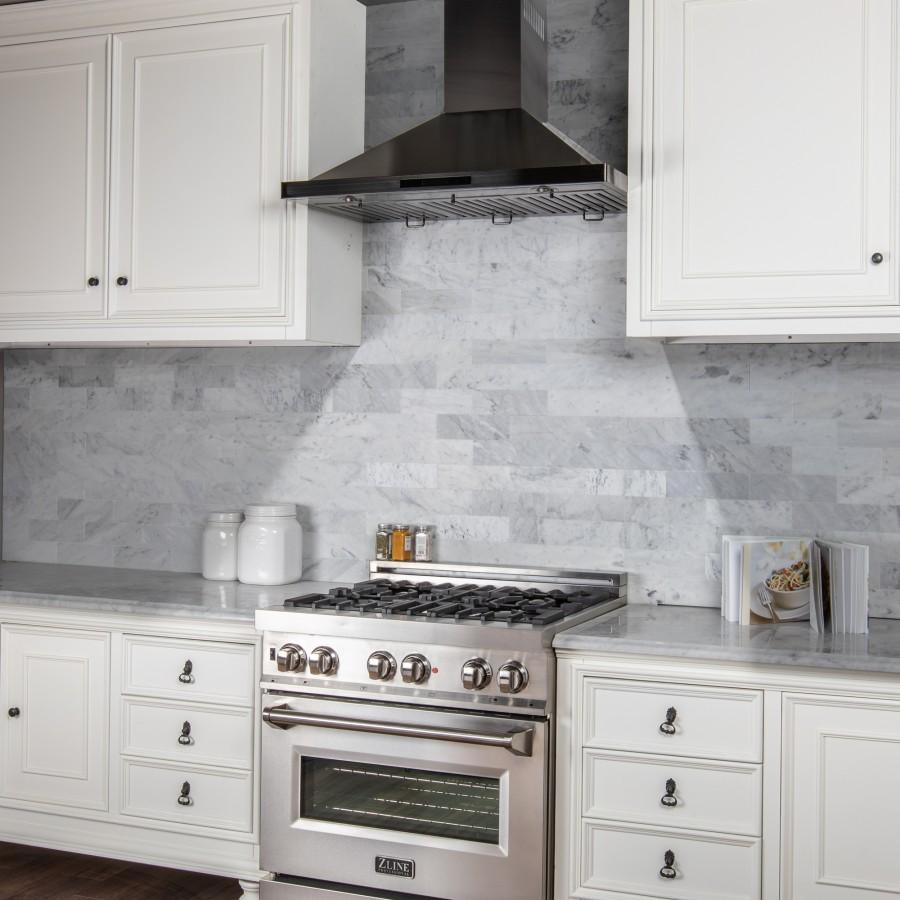 ZLINE 48" Wall Range Hood in Black Stainless Steel, BSKBN-48