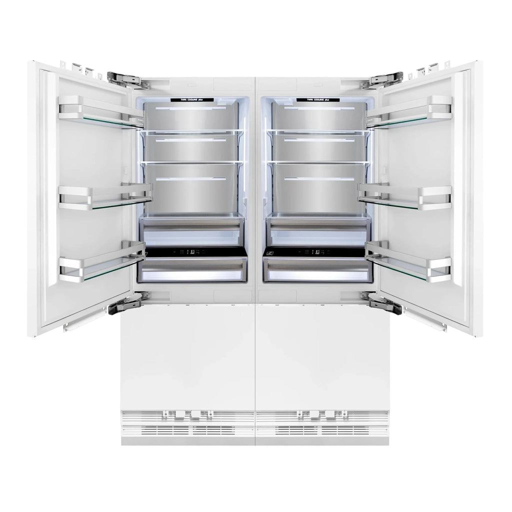 ZLINE 60" 32.2 cu. Ft. Panel Ready Built-In 4-Door French Door Refrigerator with Internal Water and Ice Dispenser RBIV-60