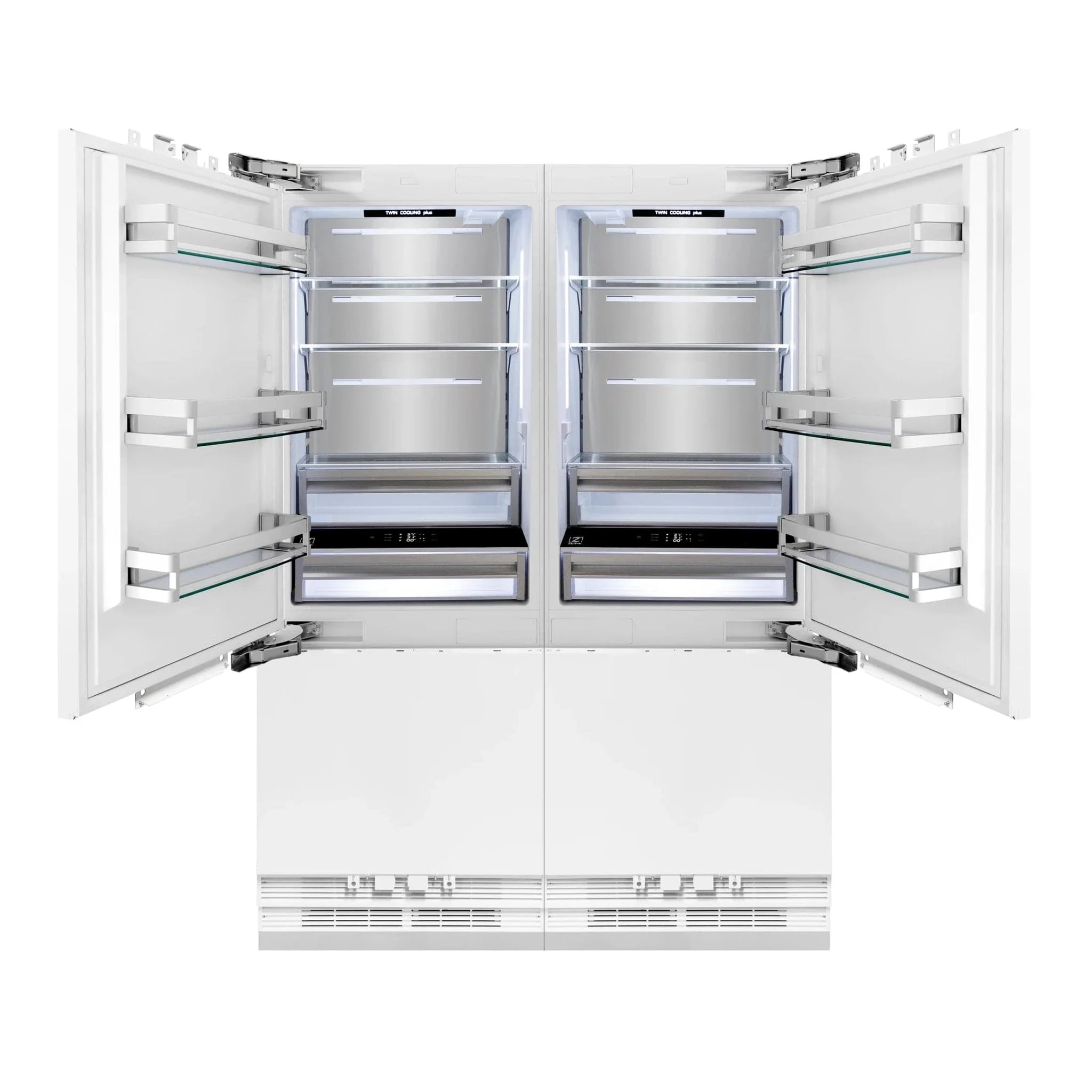 ZLINE 60" 32.2 cu. Ft. Panel Ready Built-In 4-Door French Door Refrigerator with Internal Water and Ice Dispenser RBIV-60