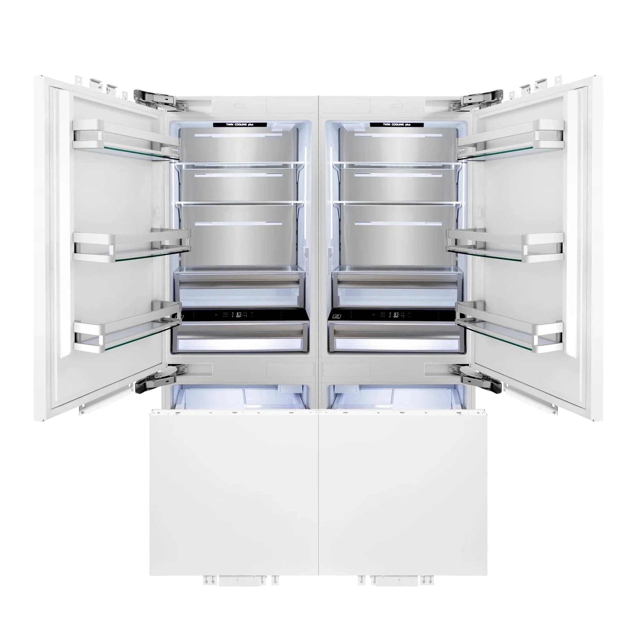 ZLINE 60" 32.2 cu. Ft. Panel Ready Built-In 4-Door French Door Refrigerator with Internal Water and Ice Dispenser RBIV-60