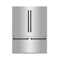 ZLINE 60" Autograph 32.2 cu. ft. 4-Door French Door Fridge Water/Ice Dispenser Stainless Steel Matte Black Accents RBIVZ-304-60-MB