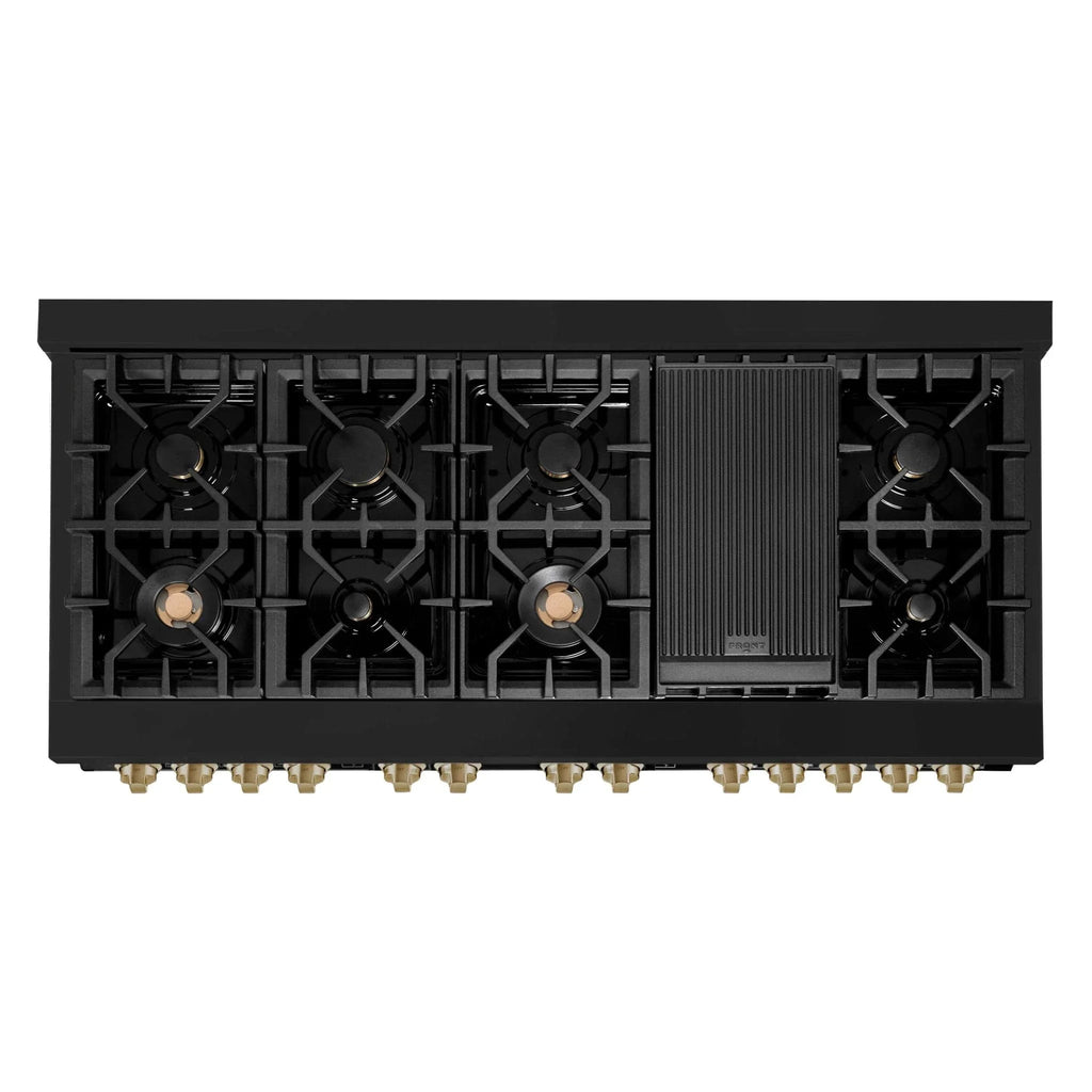 ZLINE 60" Autograph Dual Fuel Range, Black Stainless, RABZ-60-CB