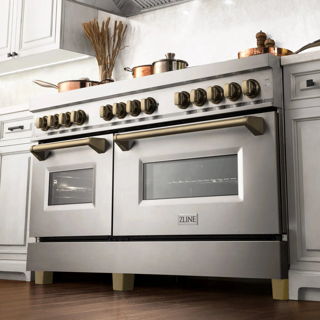 ZLINE 60" Autograph Edition, 7.4 cu. ft. Dual Fuel Range, RAZ-60-CB