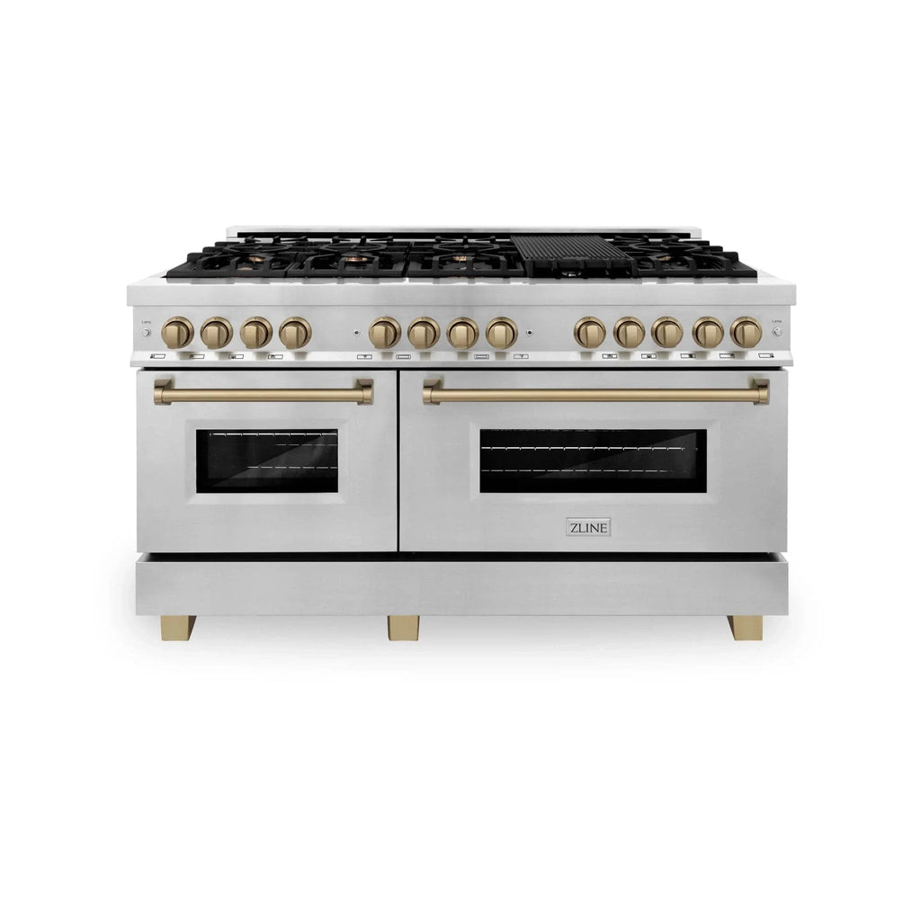ZLINE 60" Autograph Edition, 7.4 cu. ft. Dual Fuel Range, RAZ-60-CB