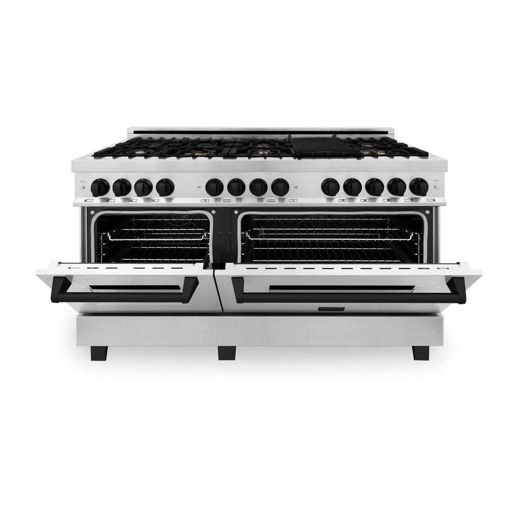 ZLINE 60" Autograph Edition, 7.4 cu. ft. Dual Fuel Range, RAZ-60-MB