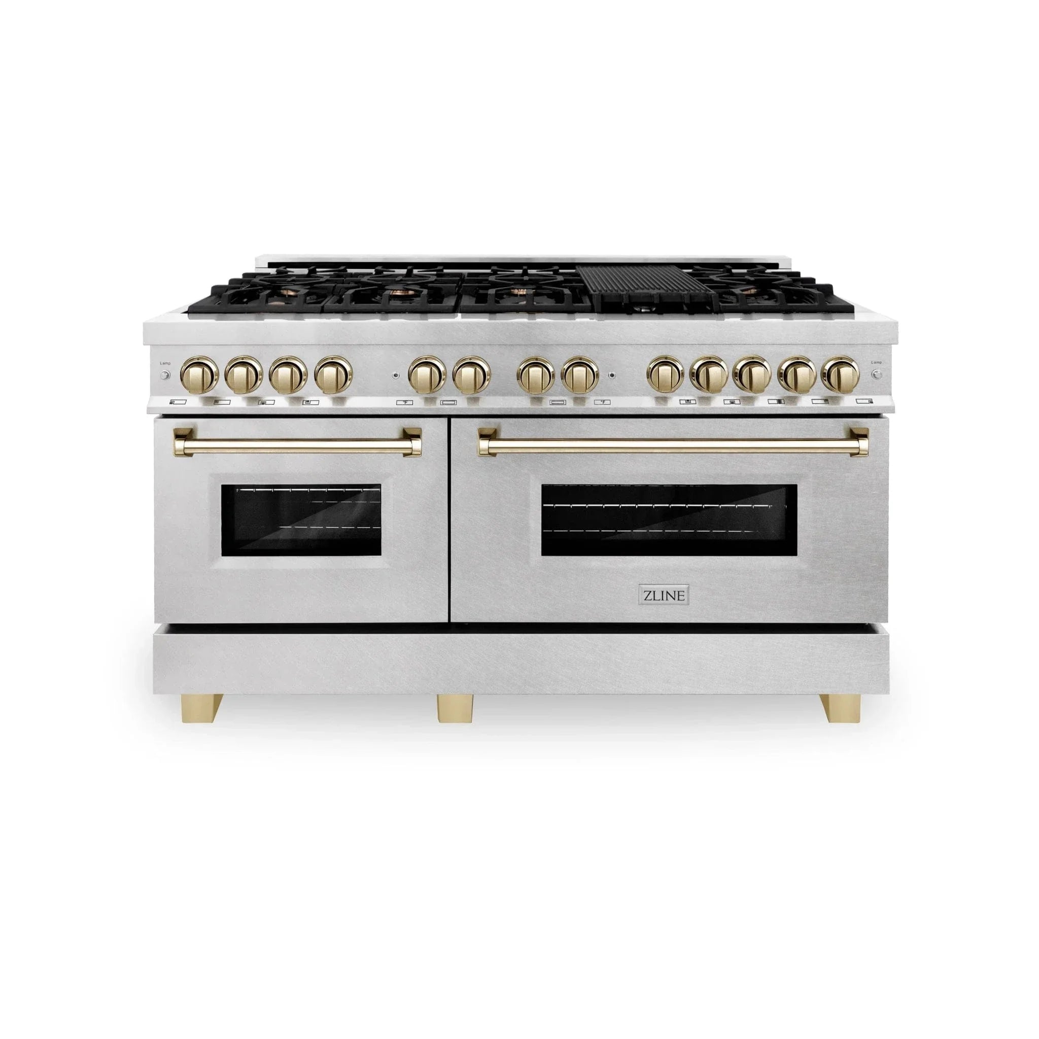 ZLINE 60" Autograph Edition Dual Fuel Range, DuraSnow, RASZ-SN-60-G