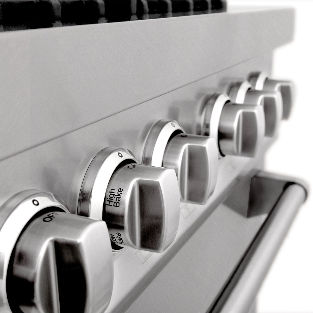 ZLINE 60" Dual Fuel Range, DuraSnow Stainless, RAS-SN-60
