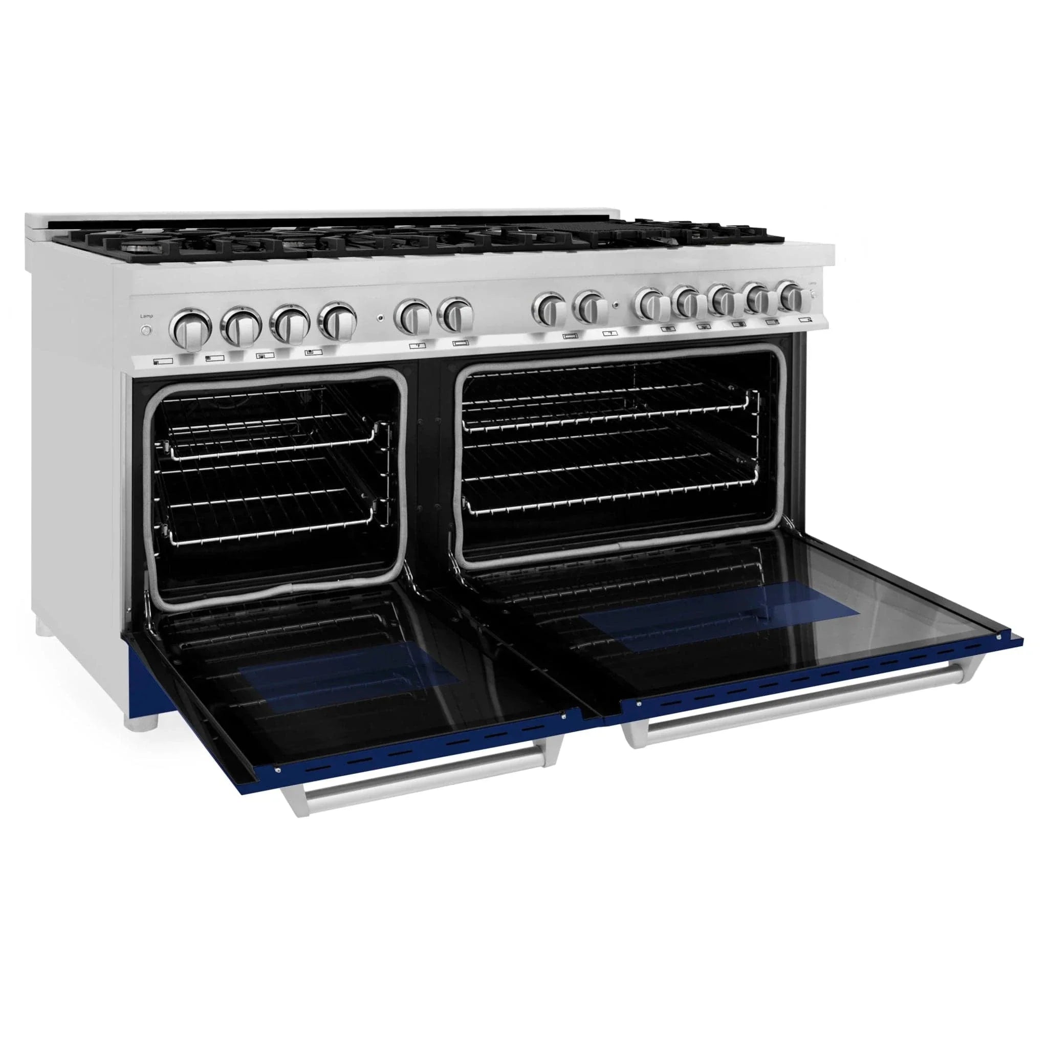 ZLINE 60" Professional Dual Fuel Range with Blue Matte Door, RA-BM-60