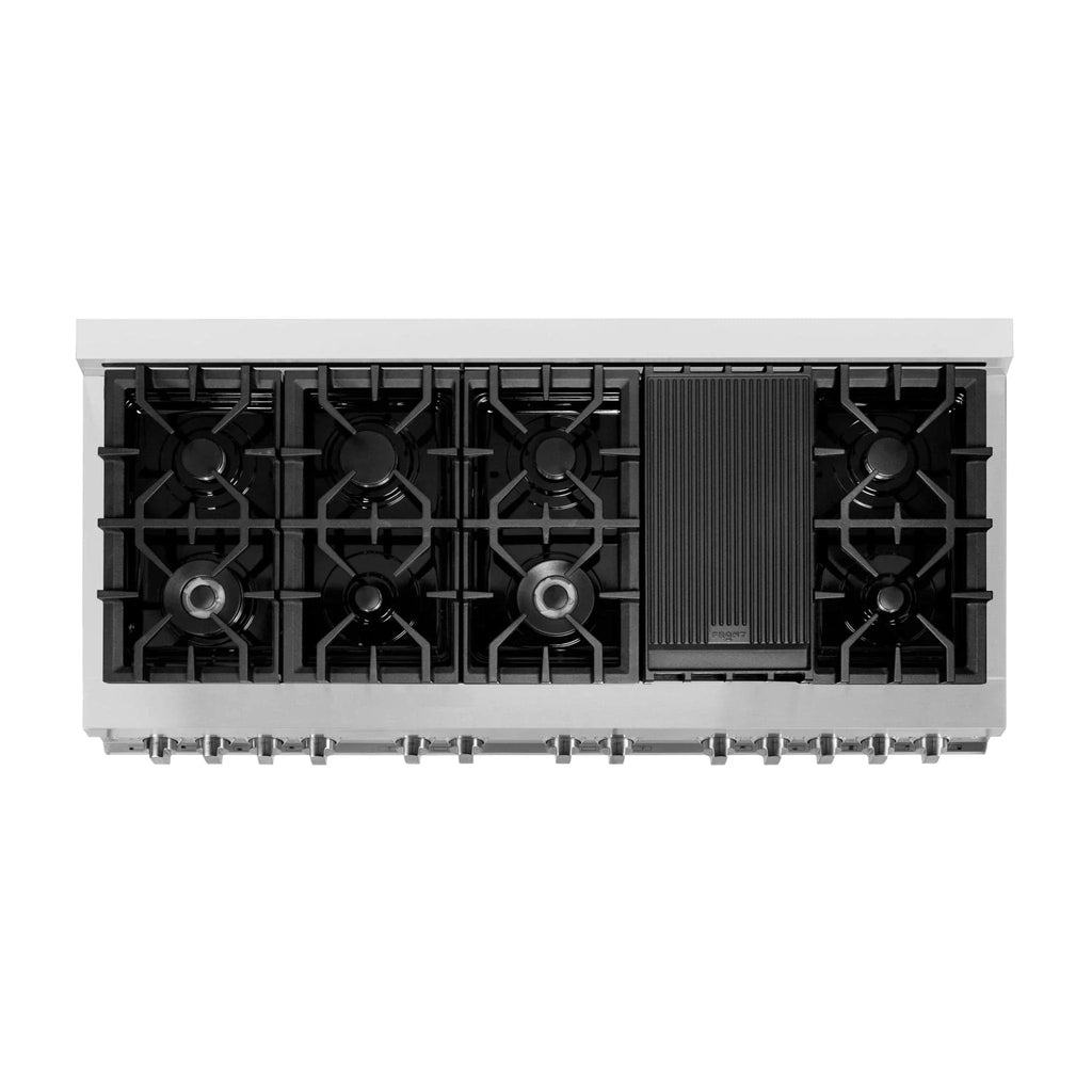 ZLINE 60" Professional Dual Fuel Range with Red Gloss Door, RA-RG-60