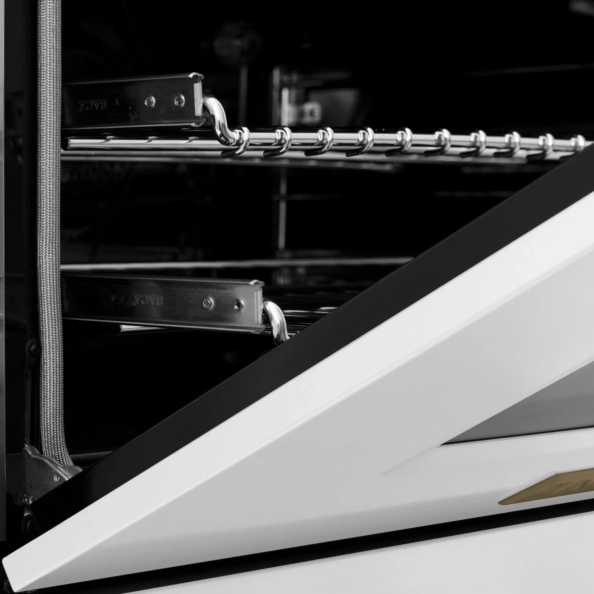 ZLINE 60"Autograph Range Dual Fuel, DuraSnow, White Door,RASZ-WM-60-G