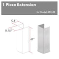 ZLINE 61 In. Snow Finished Stainless Steel Chimney Extension For Ceilings Up To 12.5 Ft. (8KN4S-E)