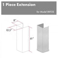 ZLINE 61" Snow Finished, Chimney Extension, Ceilings up to 12.5', 8KF2S-E