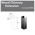 ZLINE 61" Wooden Chimney Extension, Ceilings up to 12 ft. (KPDD-E)