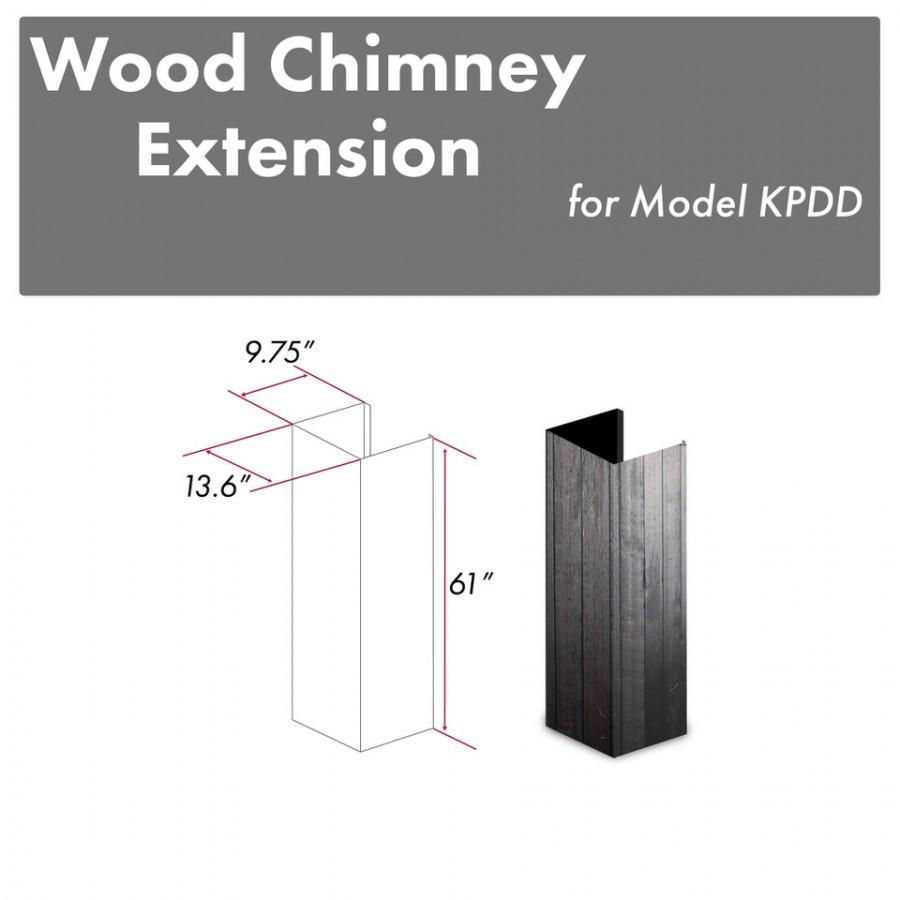 ZLINE 61" Wooden Chimney Extension, Ceilings up to 12 ft. (KPDD-E)