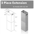 ZLINE 71" Extended Chimney, 2PCEXT-681i-42/48