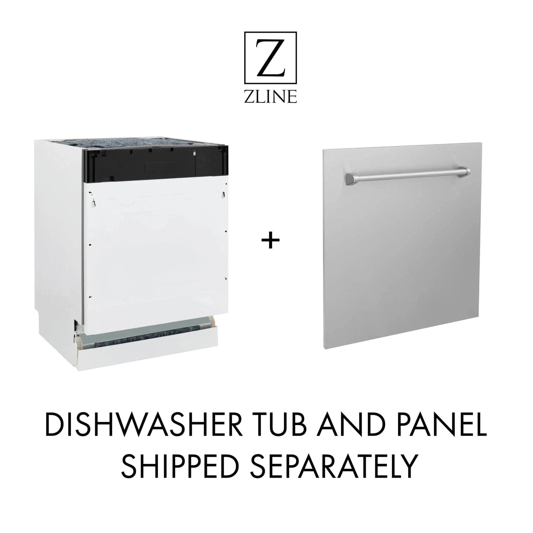 ZLINE Autograph 24" DuraSnow Dishwasher, Black Handle DWVZ-SN-24-MB