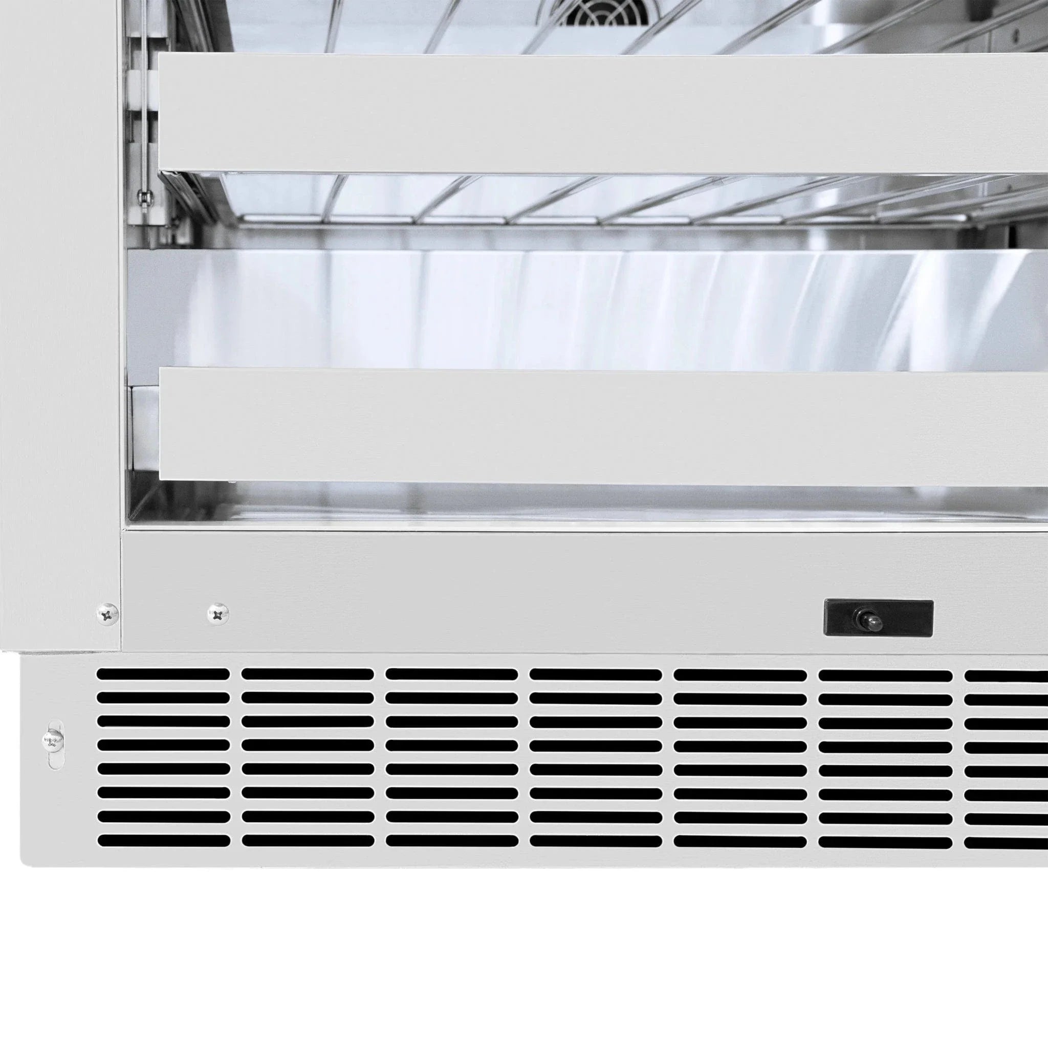 ZLINE Autograph 24 in. Dual Zone 44 Bottle Wine Cooler With Stainless Steel Glass Door And Polished Gold Handle RWDOZ-GS-24-G