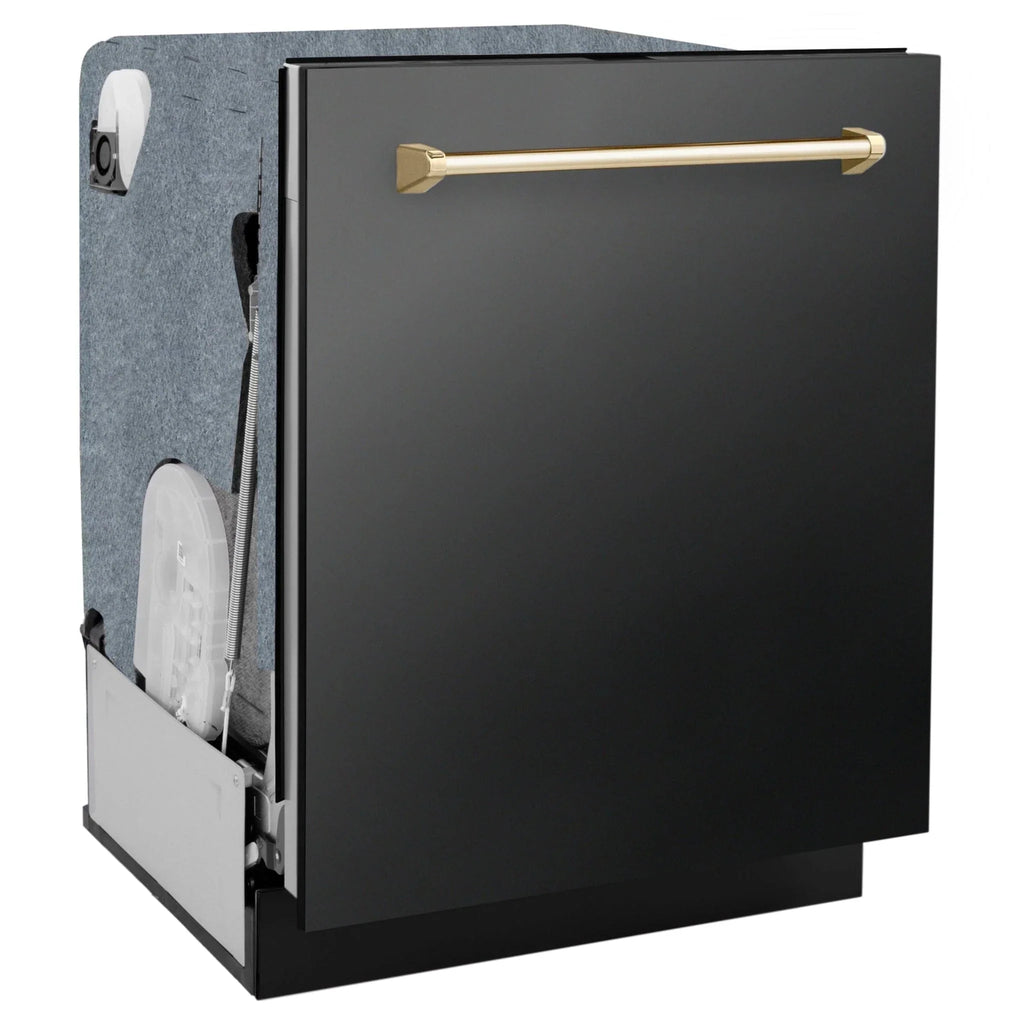 ZLINE Autograph Edition 24" Dishwasher Black Stainless, DWMTZ-BS-24-G