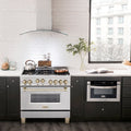 ZLINE Autograph Edition 36" Dual Fuel Range, Gold Accents, RAZ-36-G
