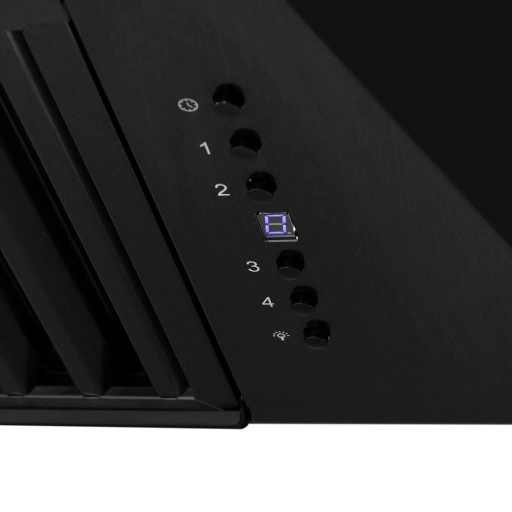 ZLINE Black Stainless Steel Range Hood with Black Stainless Steel Handle - BS655-36-BS