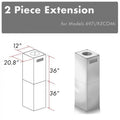 ZLINE Chimney Extension for 10'-12' Ceiling, 2PCEXT-697i/KECOMi
