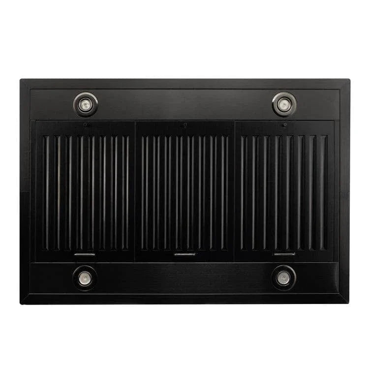 ZLINE Convertible Vent Island Mount Range Hood in Black Stainless Steel BSGL2iN-42